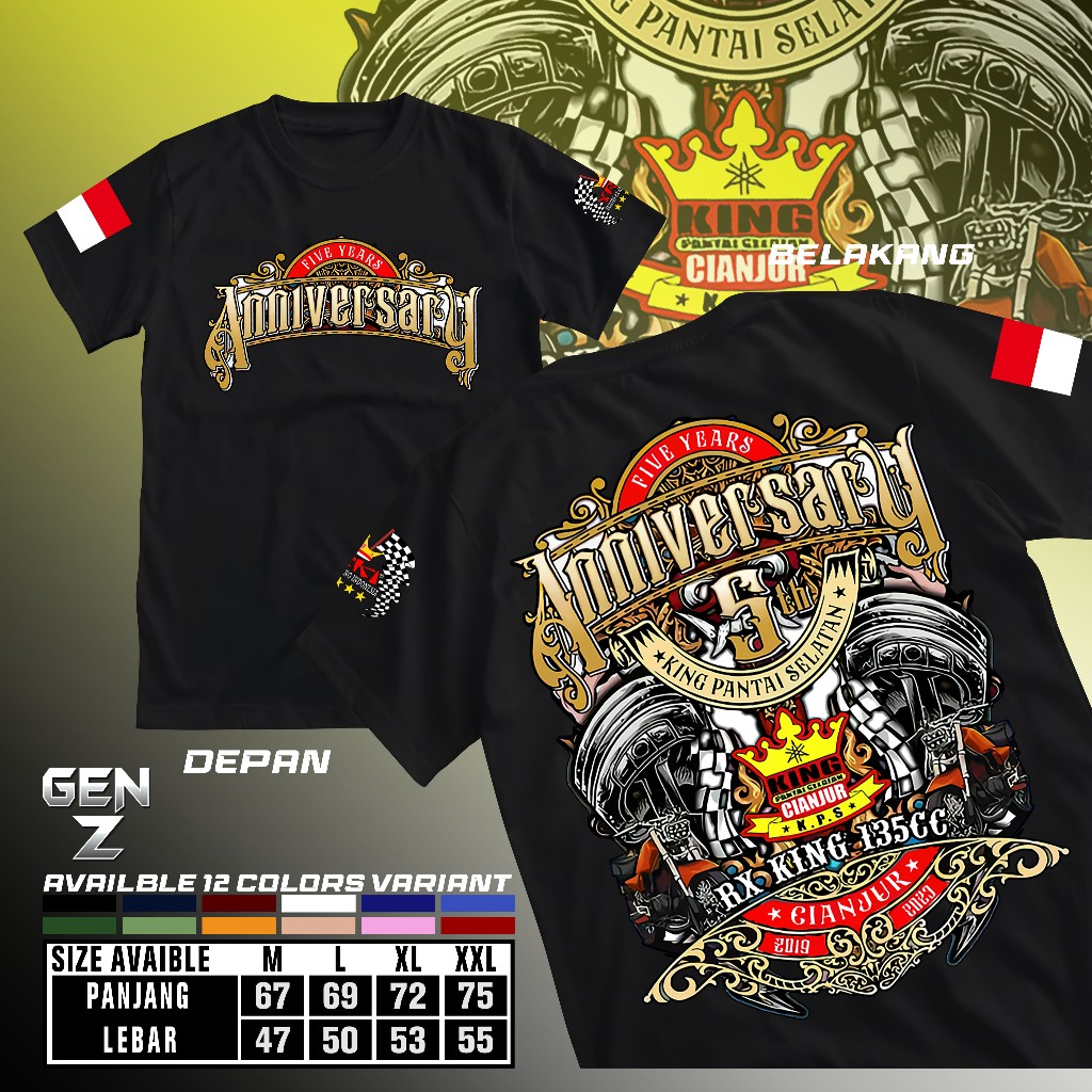 Kaos RX-King Jamnas Anniversary 4 - Kaos Rx-King Cianjur Selatan - Pria Dan Wanita