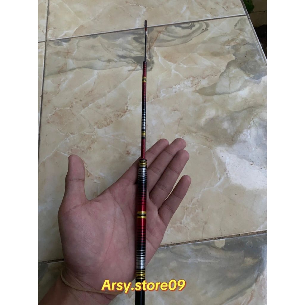 tegek carbon equinox 240cm lilit ujung ros no 2 full lilit siap gradak ( kelengkapan tutup bawah saj