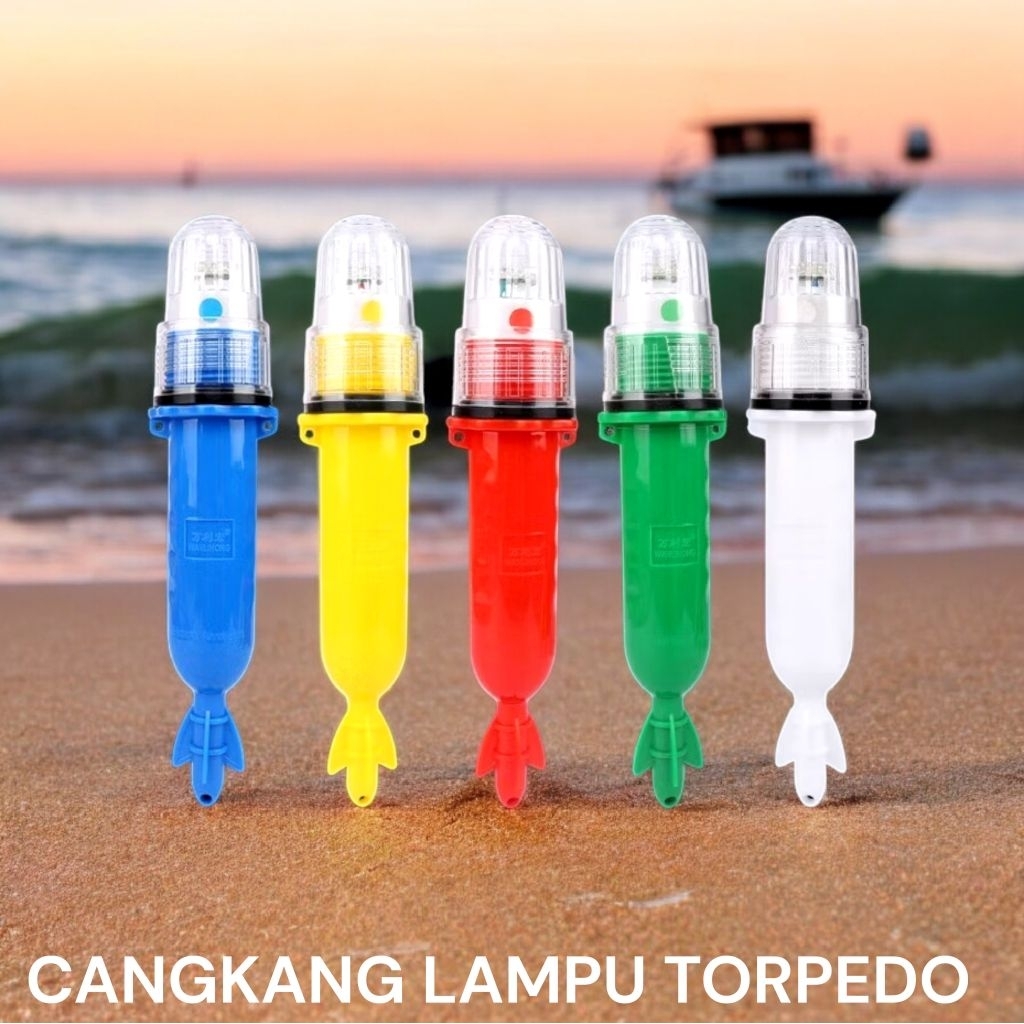 Cangkang Lampu Celup Torpedo Tebal Anti Air Kaca Terang Alat Pemikat Ikan Profesional