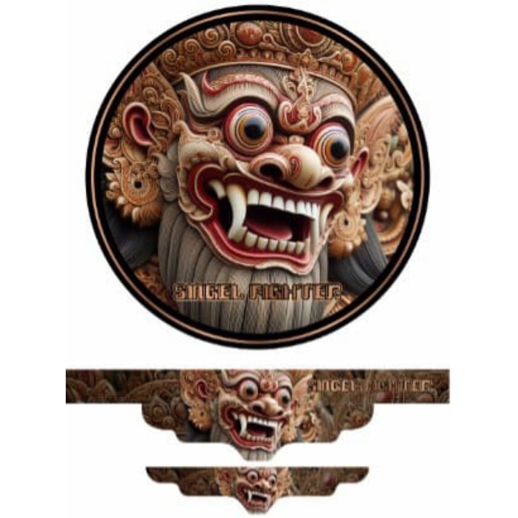 STICKER DECAL SANGKAR BURUNG MURAI NO2 MOTIP BARONG