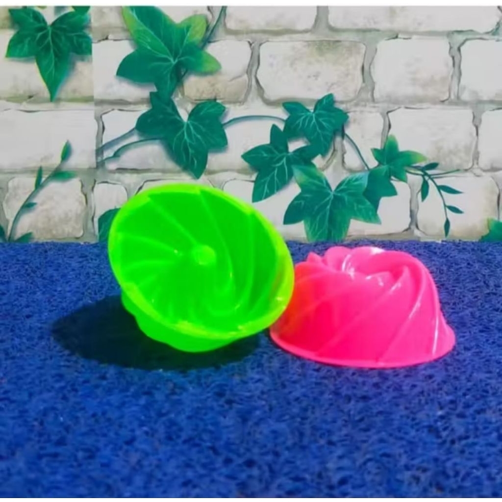 Cetakan Roti Kukus / Puding Twister Ukuran Besar D 7cm 1 Lusin (12pcs) Rainbow