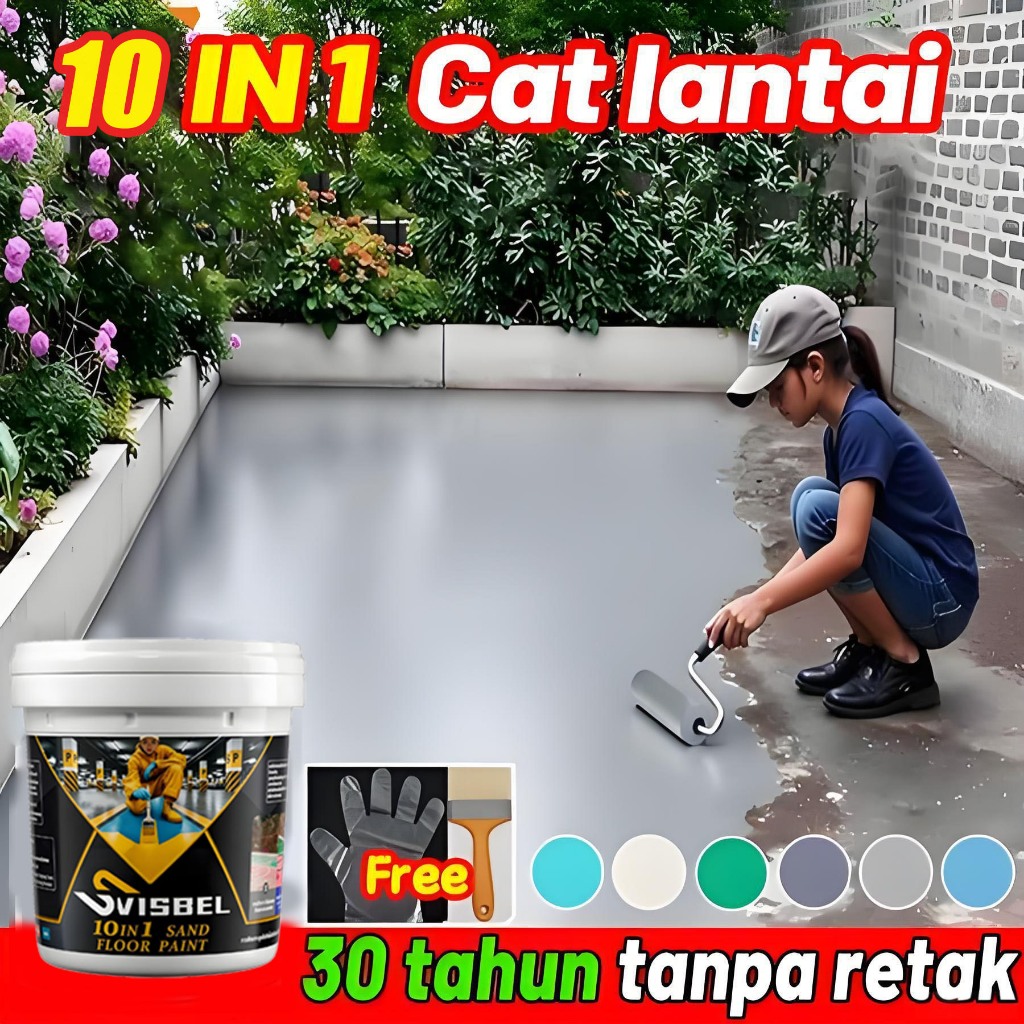 Tekstur yang sangat bagus Cat Lantai Epoxy Cat Lantai Epoxy Bertekstur Pasir Lantai Semen Cat Lantai