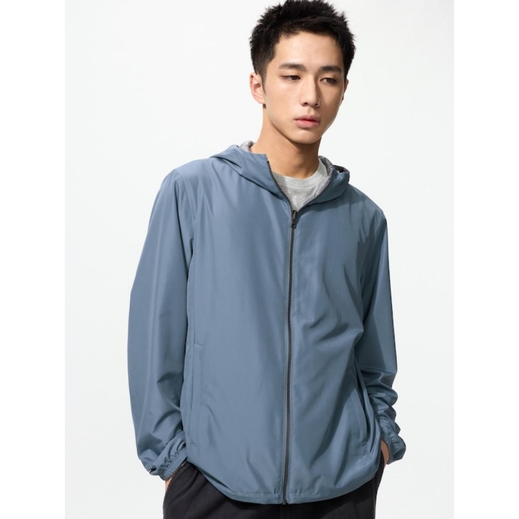 UNIQLO Reversible Jacket Parka Reversibel Water Repellent Original Jastip