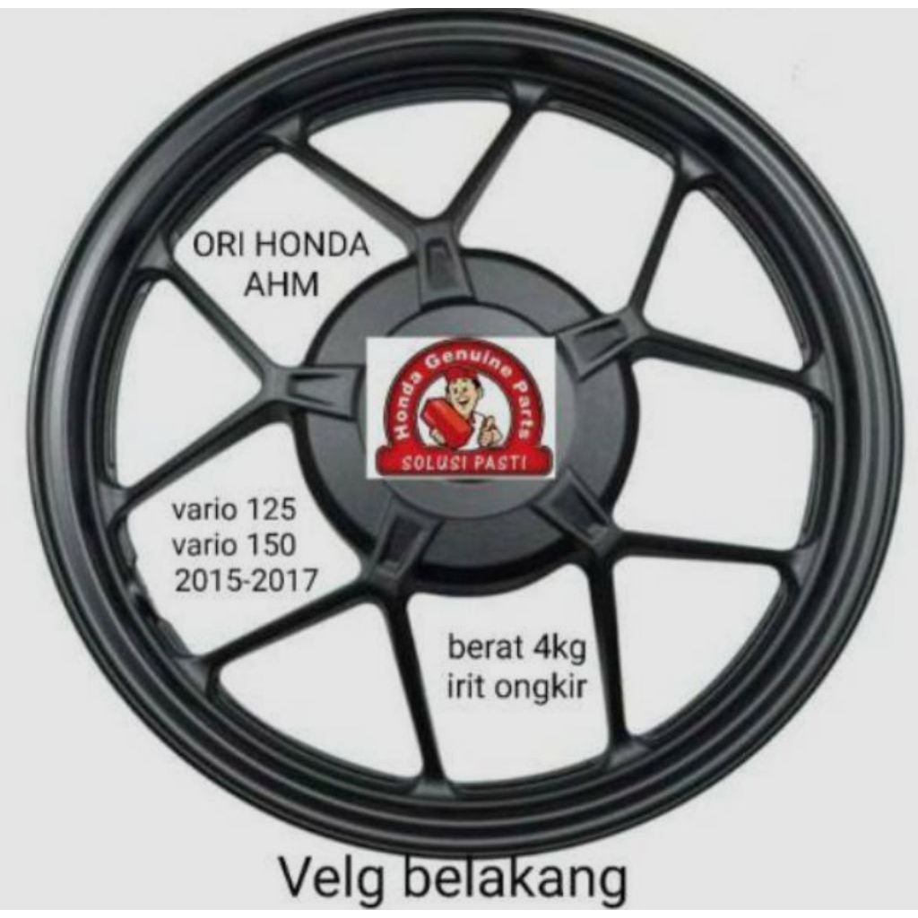PELEK BELAKANG RODA BELAKANG VELG BELAKANG VARIO 125/150 2016 42601 K59 A12