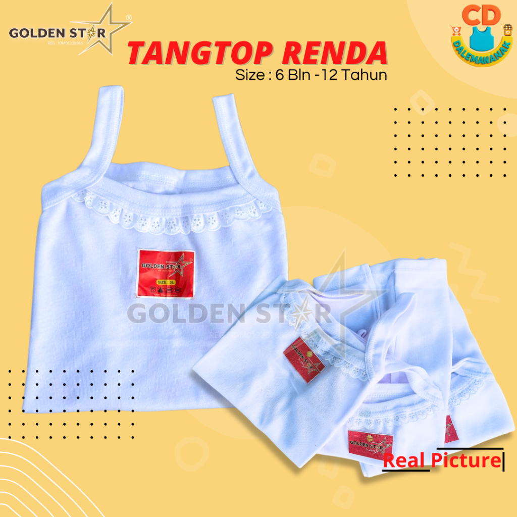 12 Pcs tanktop anak perempuan 2 tahun jahitan halus dan rapi putih polos / baju tanktop anak Perempu