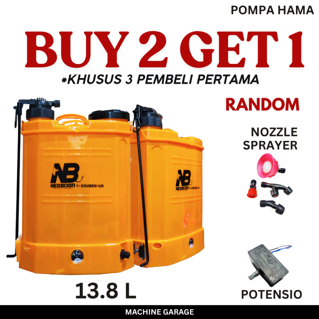 Pompa Hama 2in1 Elektrik Manual Battery Sprayer Gendong 13.8L - Alat Semprot Hama Pertanian Perkebunan Tanaman Disinfektan