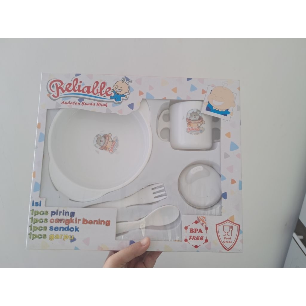 Reliable Feeding Set Mangkok Tempat Makan Kecil Bayi Kemasan Box 5002