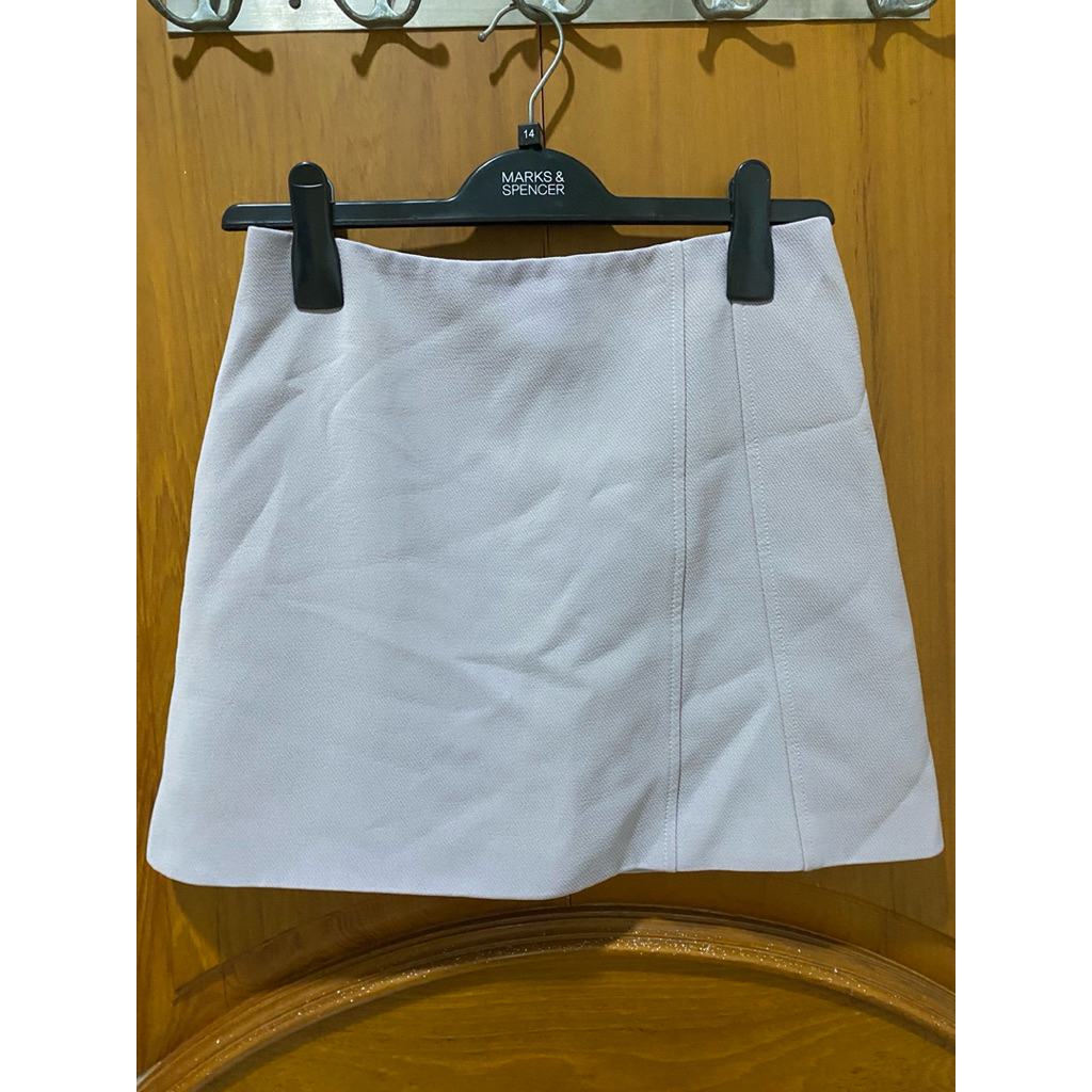 rok pendek korea warna lilac