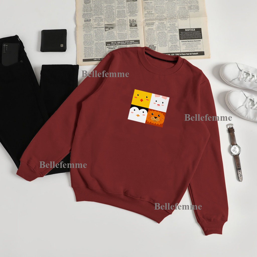 sweater wanita kapelan bestie 2 pcs motif 4 kiyowo bebek penguin l xl xxl sweater hoodie tanpa kuplu