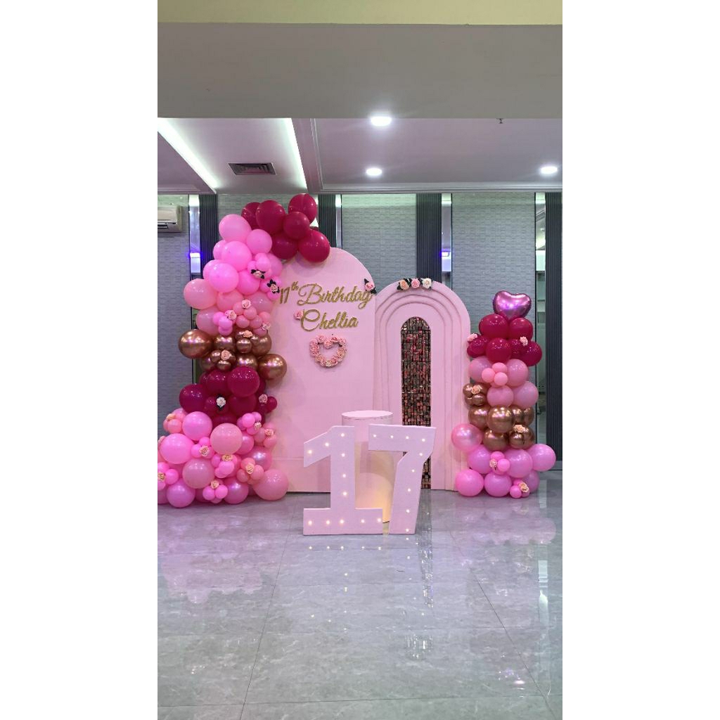 Balon Dekorasi Pink Starry Dream/Dekorasi balon ulang tahun/nuansa pink