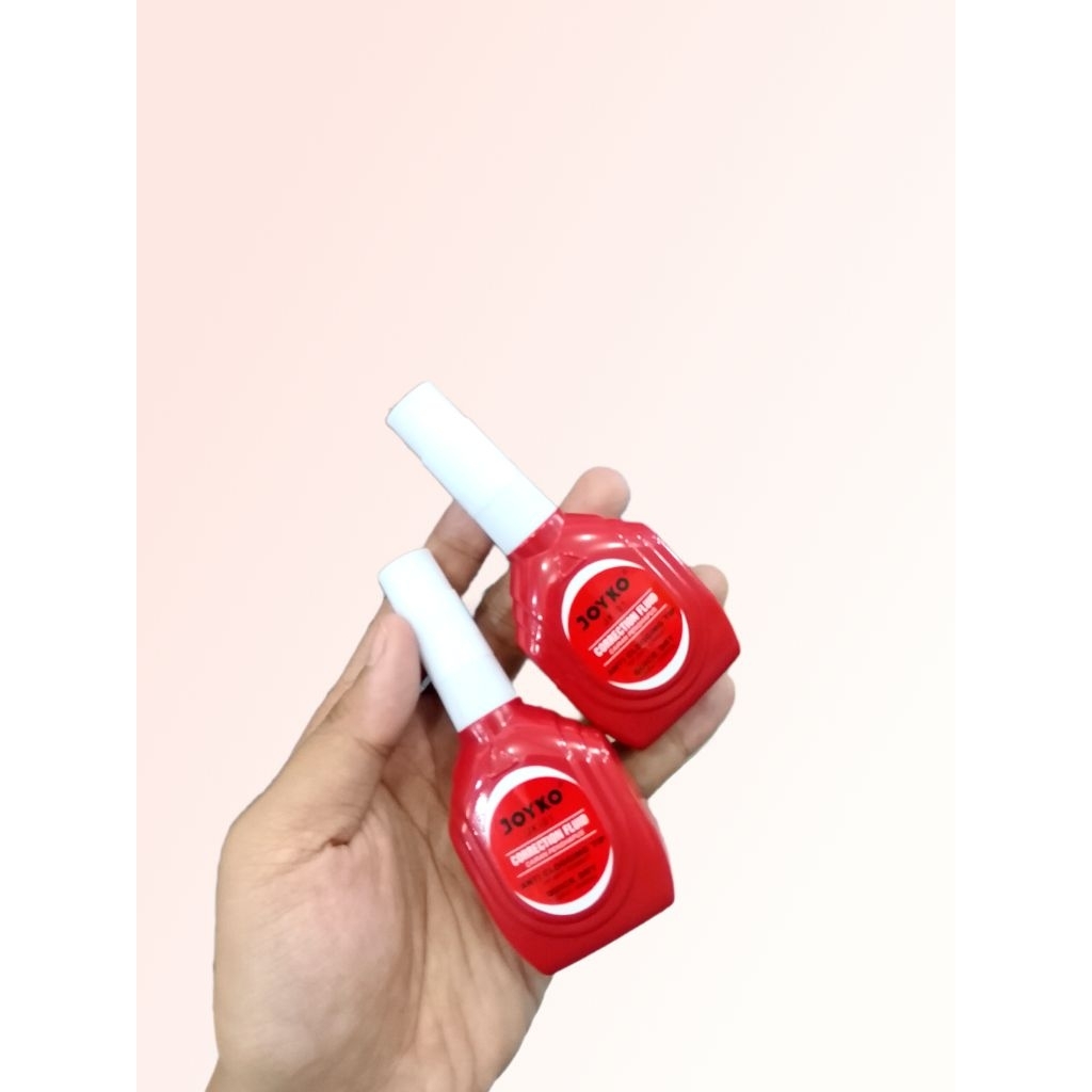 (AA)Correction pen tip ex cair merah joyko