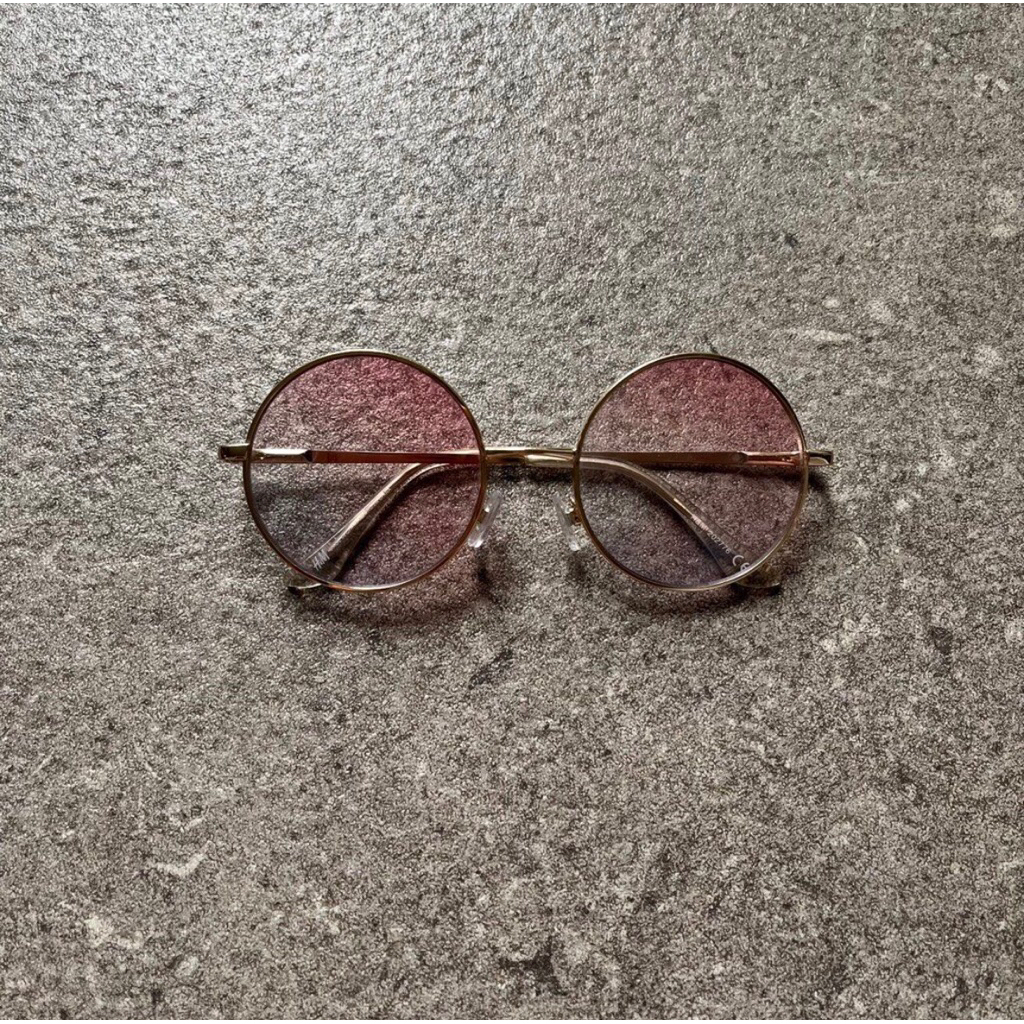 Sunglasses Tinted Glass Kacamata Hitam Ungu Pink Fashion Stylish Lensa preloved perempuan wanita