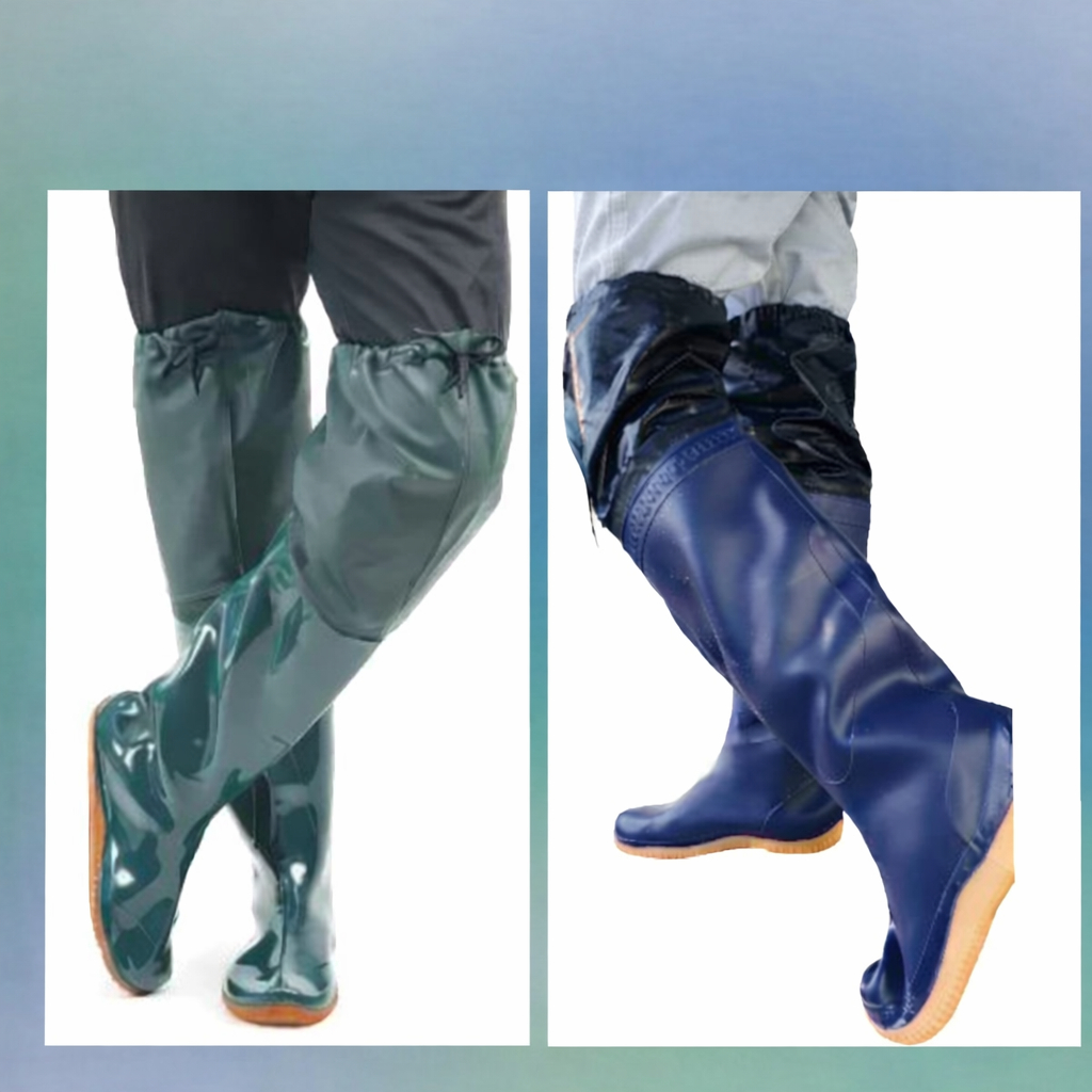 Sepatu Boots Pria | Sepatu Karet Pria | Anti Selip Tahan Air Karet PVC Ringan Lentur Size 37 - 45