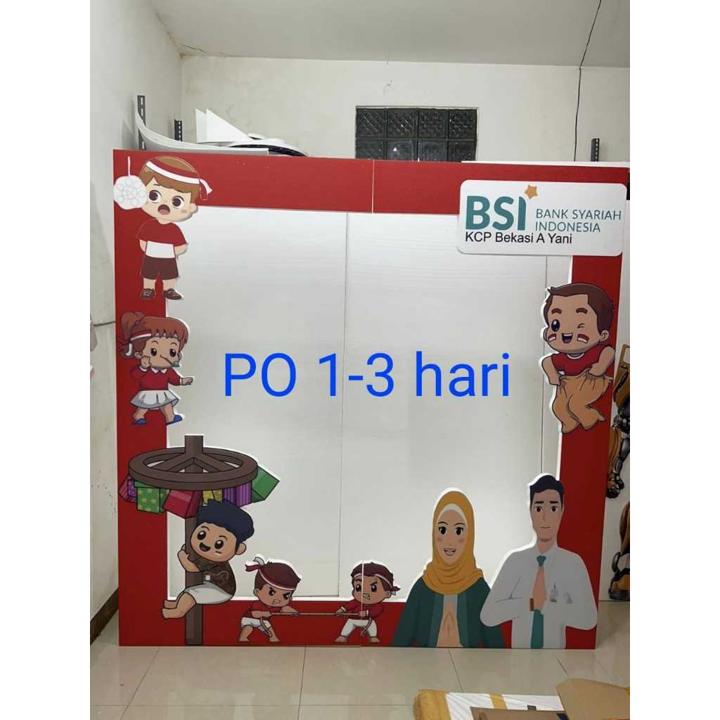 custom photo booth / photo frame styrofoam dekorasi ulang tahun PRINT UV