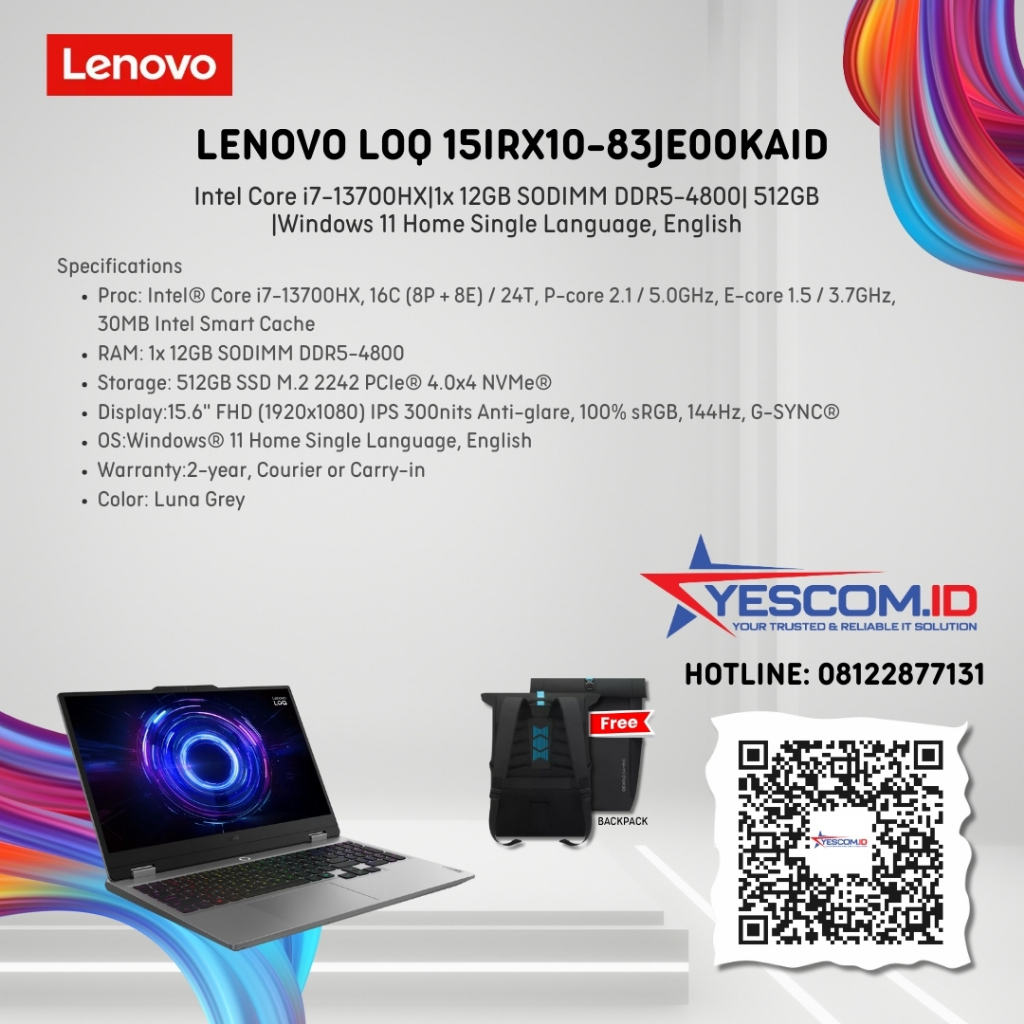 LENOVO LOQ 15IRX10-83JE00KAID