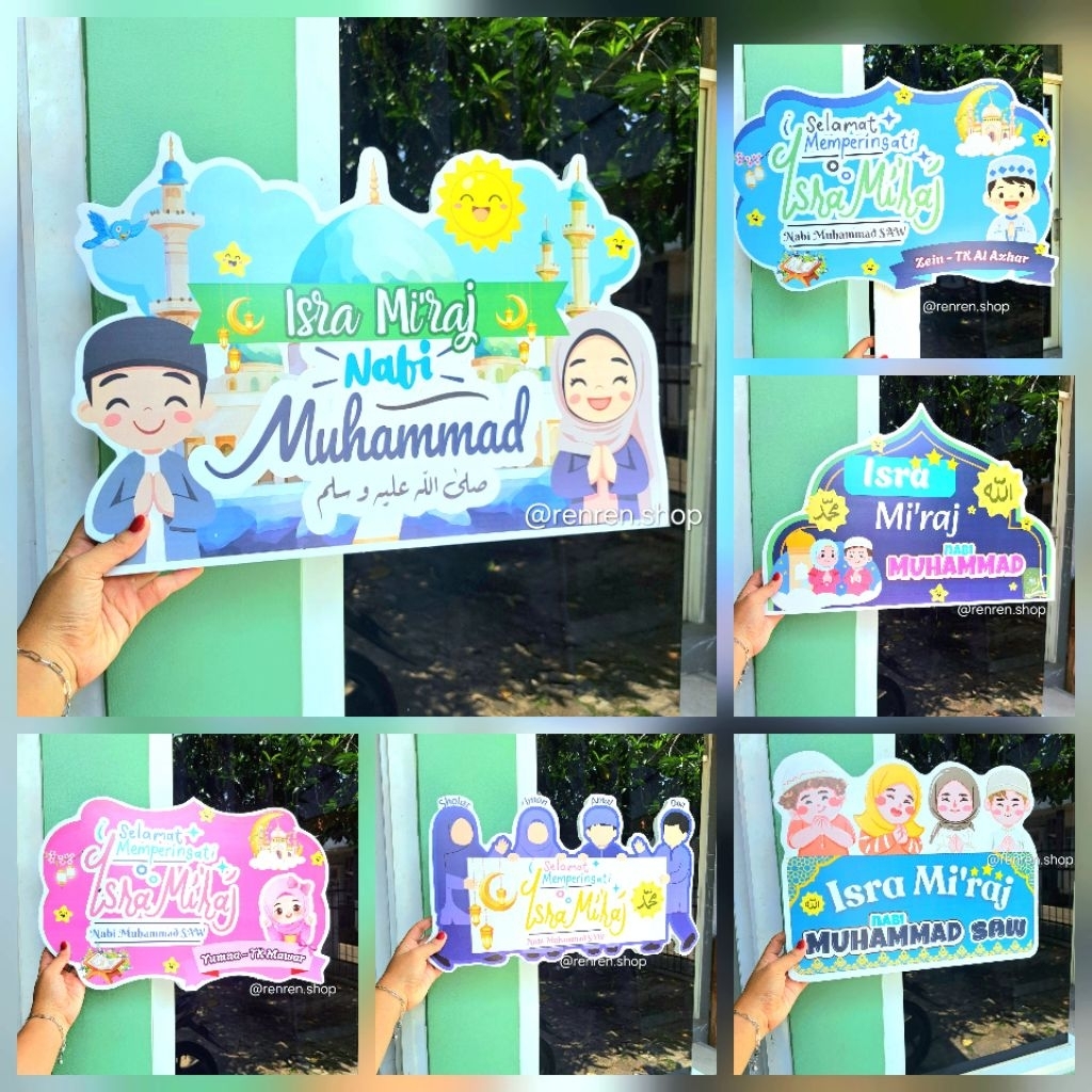 Board A3 Sterofoam Pawai Isra Miraj Dekorasi Pawai Isra miraj