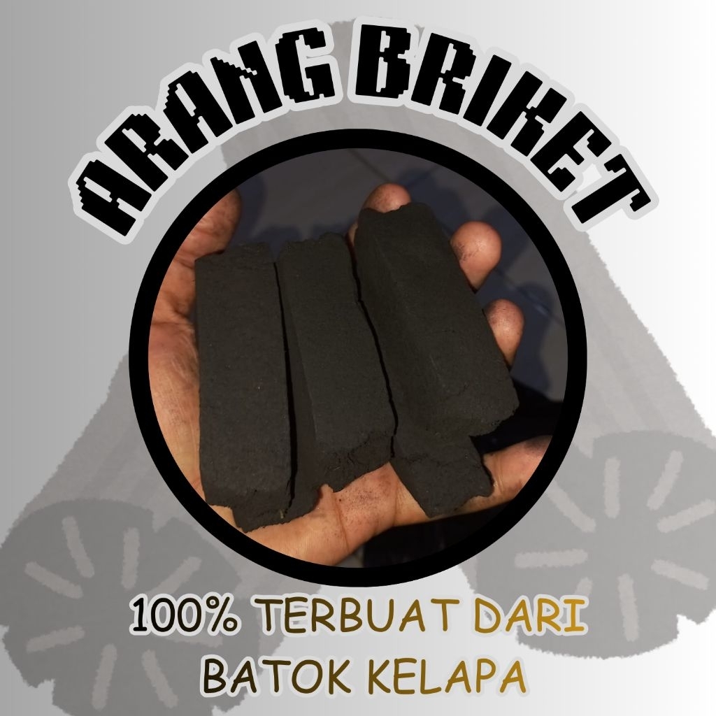 Arang Briket | Bahan 100% dari batok kelapa | 1Kg