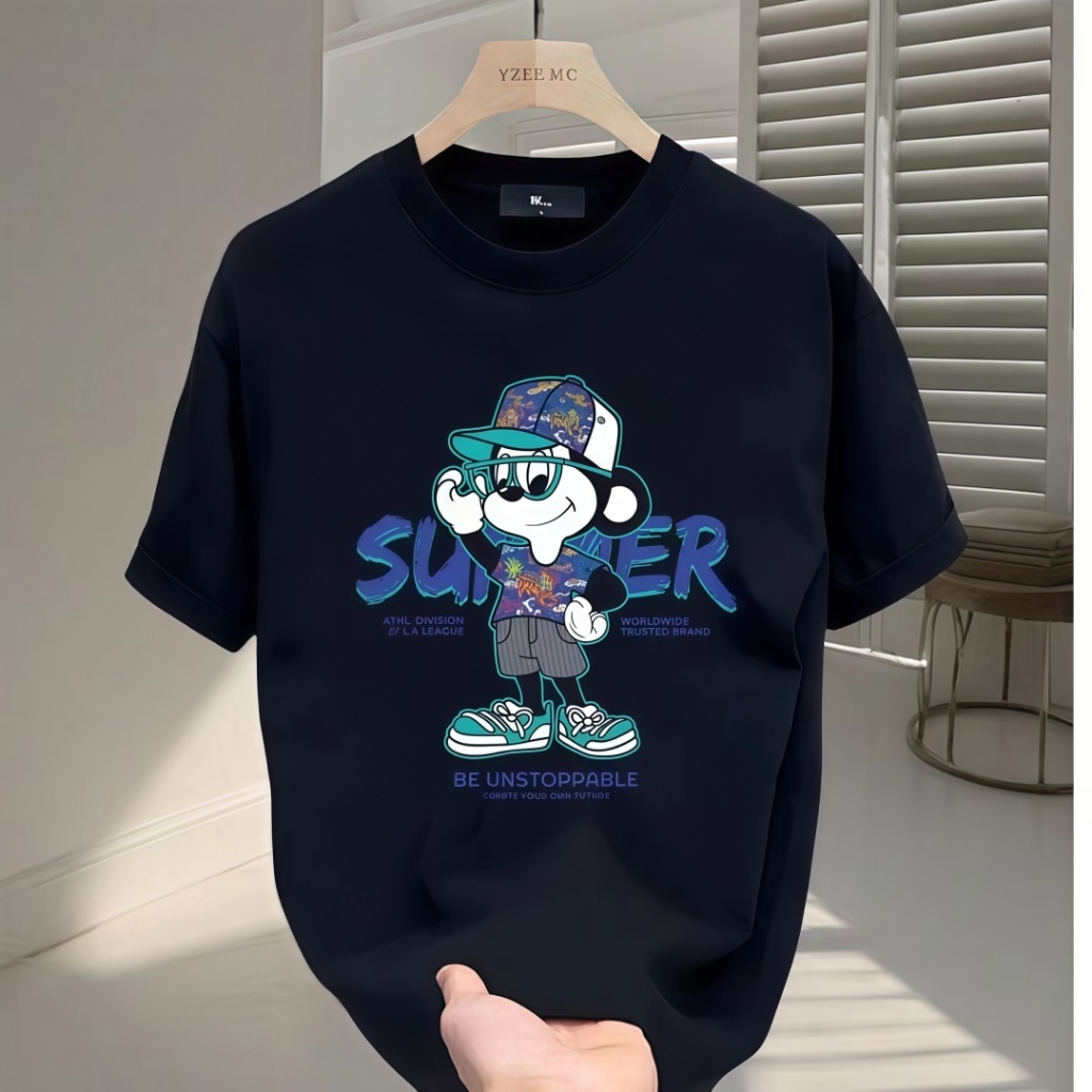(COD)Kaos Pendek Pria Motif Mickey Keren - Item Viral