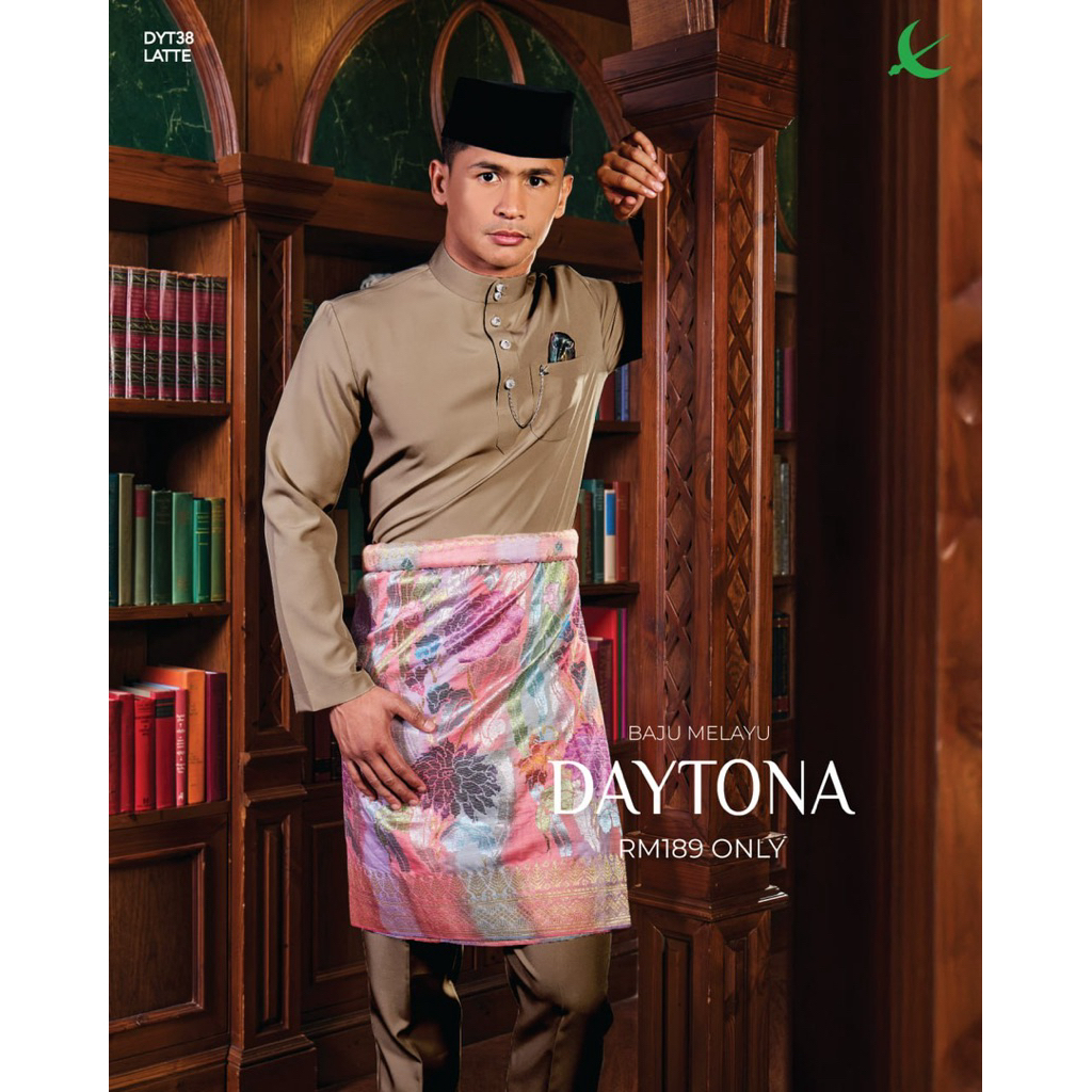 ELRAH Baju Melayu Premium DAYTONA | Set Raya 2026