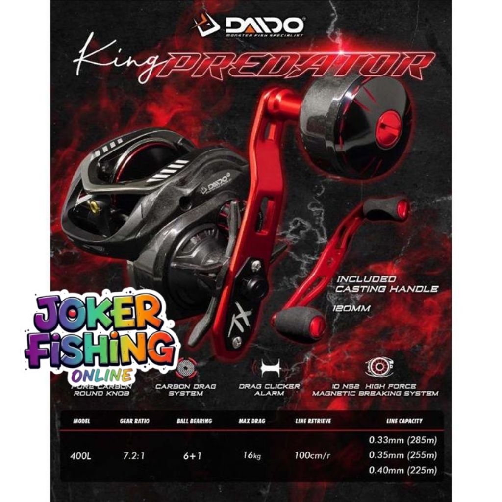 REEL BC DAIDO KING PREDATOR (300/400L) - OVERHEAD