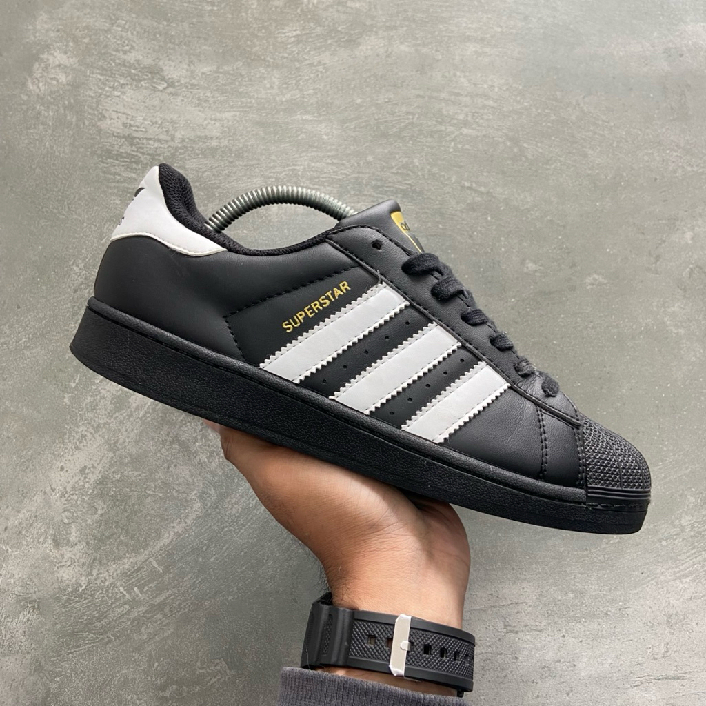 [Size 41] Rare Adidas Superstar Casual Core Black White Leather Second (EG4959) Kondisi Mulus Nominu