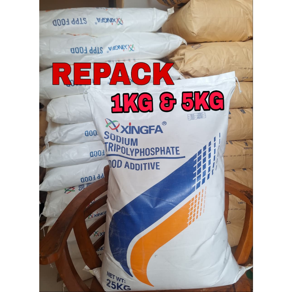 Penyakrek  STPP Sodium Tripolyphosphate ex XINGFA - Food Grade Pengenyal Bakso, sosis, nuget dan mak