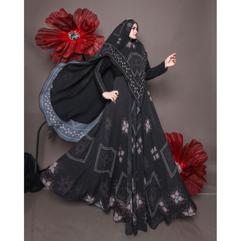 Gamis Syari Mewah Rayola Series By Charissa Syari / Gamis Syari Kekinian / Gamis Syari Mewah