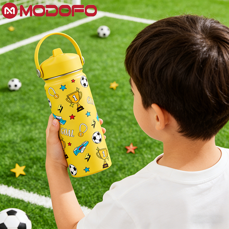 MODOFO Tumbler Stainless 530ml Tumblr Tahan Panas Dingin 24 Jam Botol Minum Anak Perempuan Laki Laki