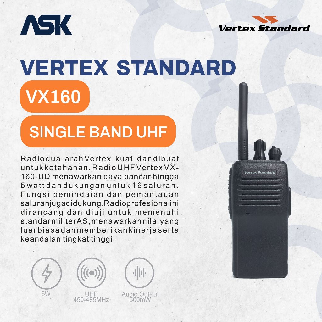 Handy Talky VX160 VERTEX STANDARD / HT VX160