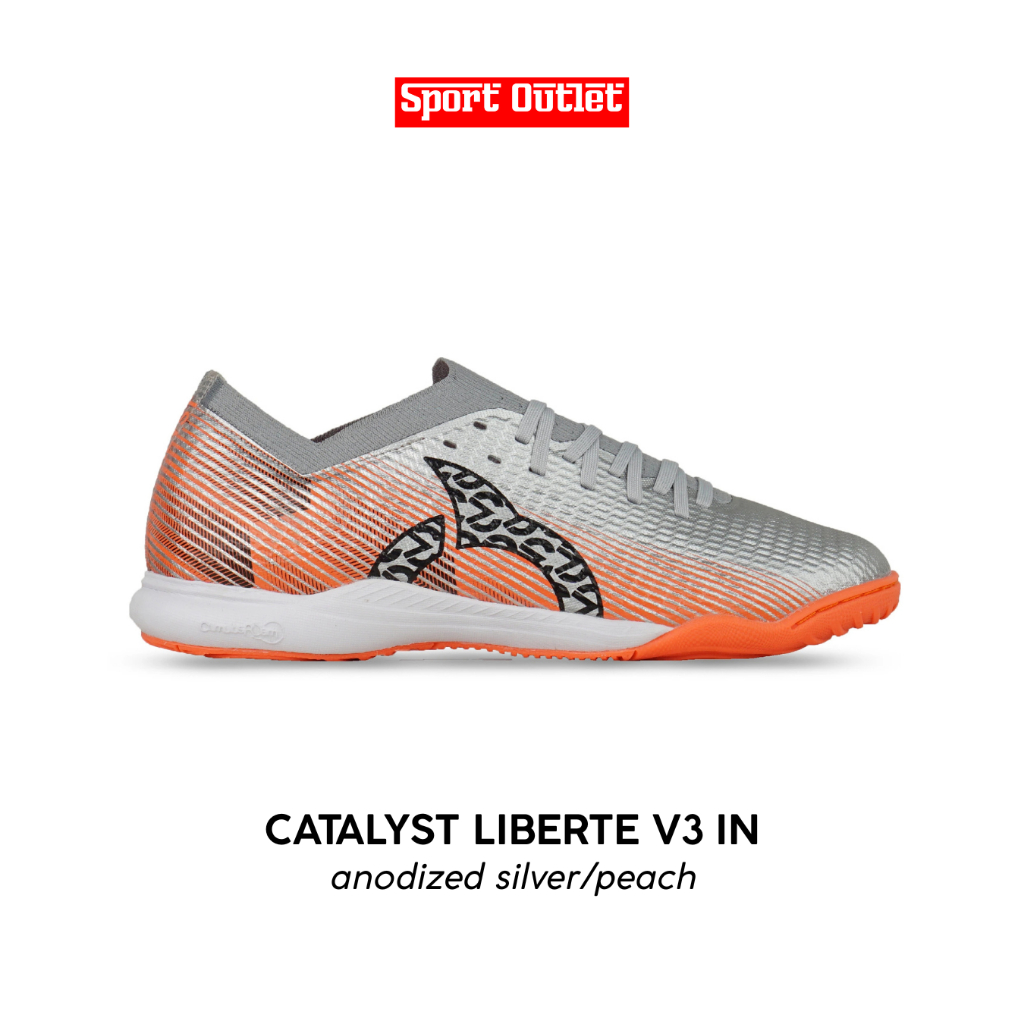 Sepatu Futsal Ortuseight Catalyst Liberte V3 In - Anodized silver/Peach
