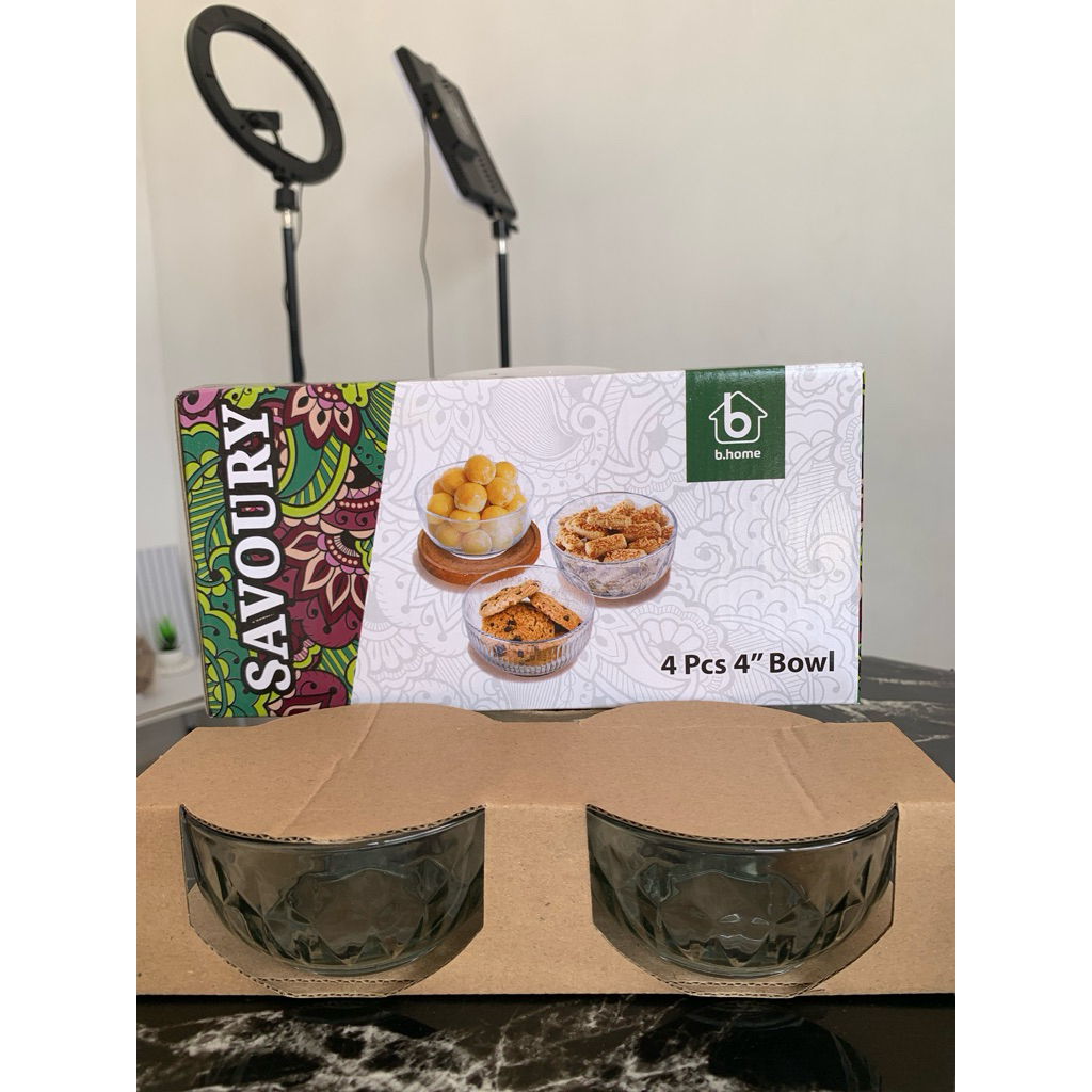 4 PCS MANGKOK SOUVENIR SAVOURY HADIAH MURAH mangkok kecil mangkok sayur mangkok kaca murah hadiah lu