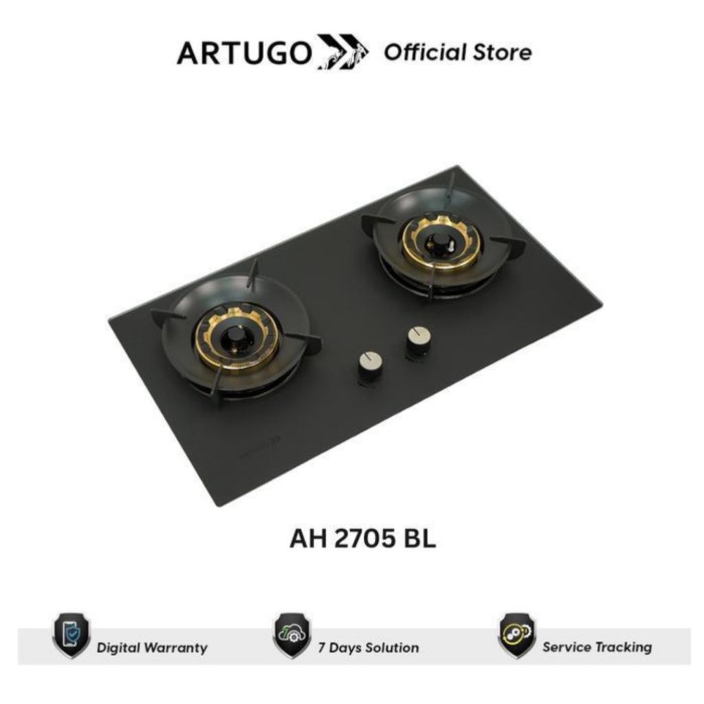 KOMPOR TANAM 2TUNGKU ARTUGO 2750BL KACA KOMPOR TANAM 2 TUNGKU KACA KOMPOR TANAM 2TUNGKU ARTUGO