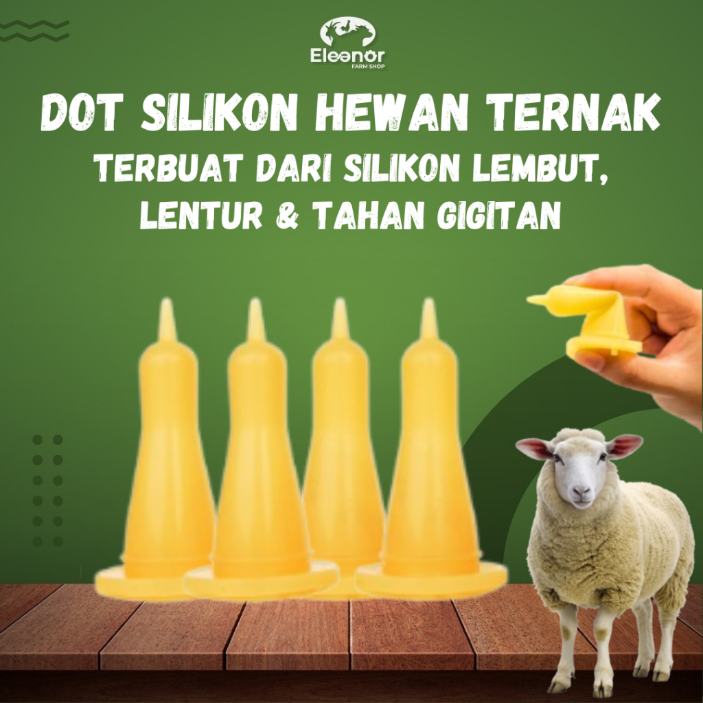 Dot Susu Kambing Cempe Silikon Lembut Cocok untuk Anak Kambing Baru Lahir