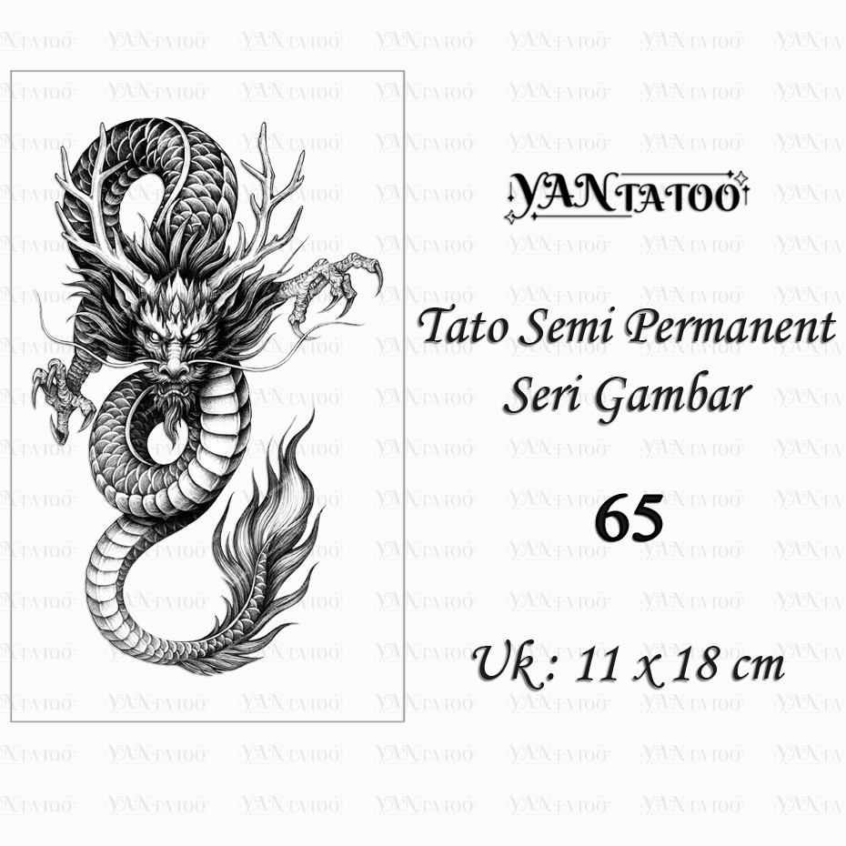 YanTatoo - Stiker Tato Semi Permanen Tahan Lama Seri Gambar 65
