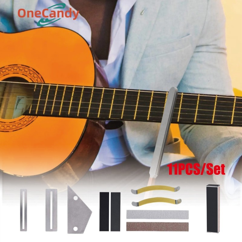 11PCS/Set Guitar Fingerboard Luthier Tool Guitar Fret Crowning File Fret Leveling Beam Sanding Level