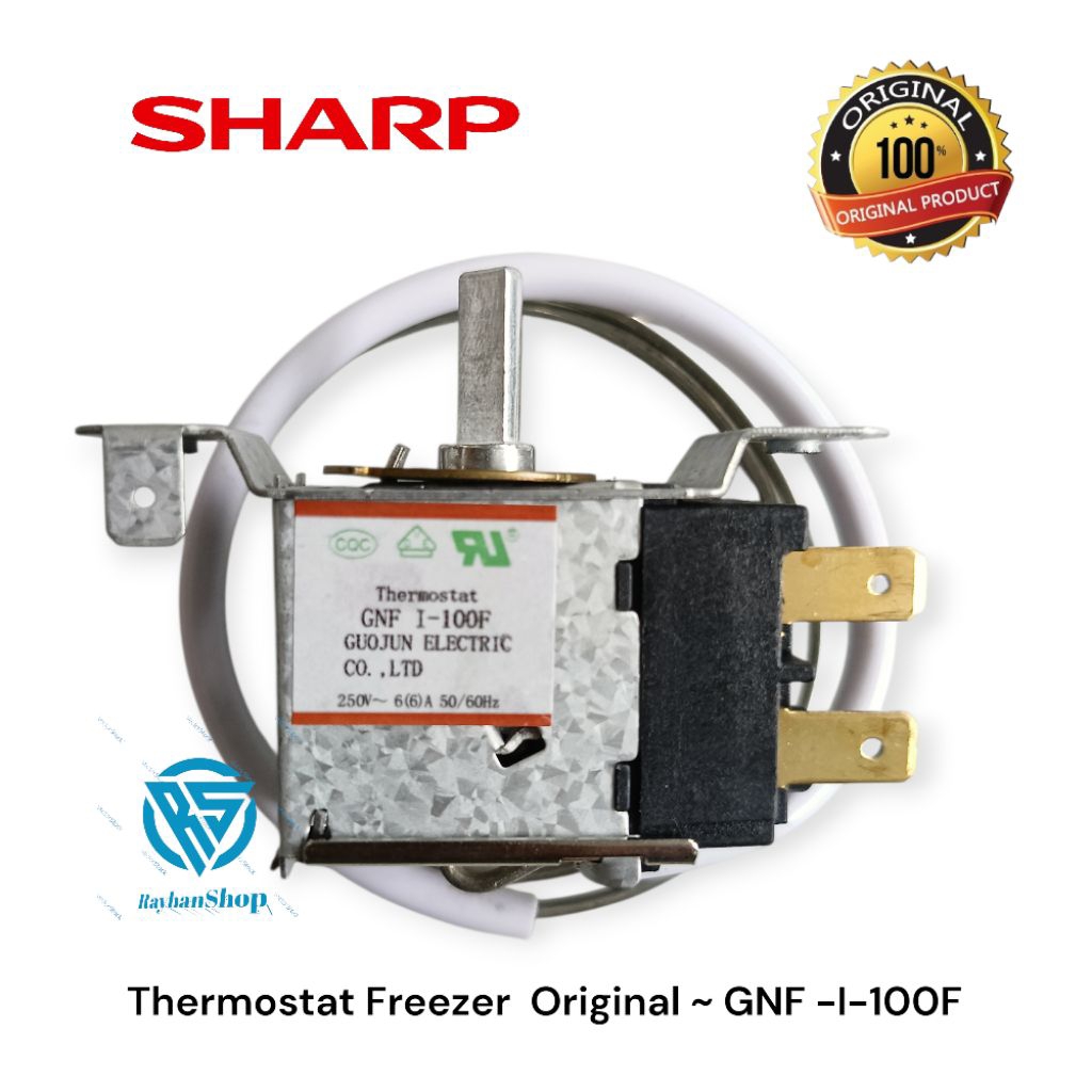 THERMOSTAT - Sensor suhu/ Pengatur suhu Freezer SHARP Original | GNF - I - 100F
