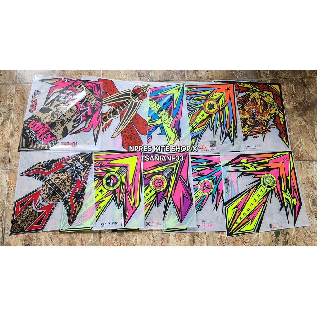 Paket Layangan Sukhoi Warok Udhix (10+1pcs)