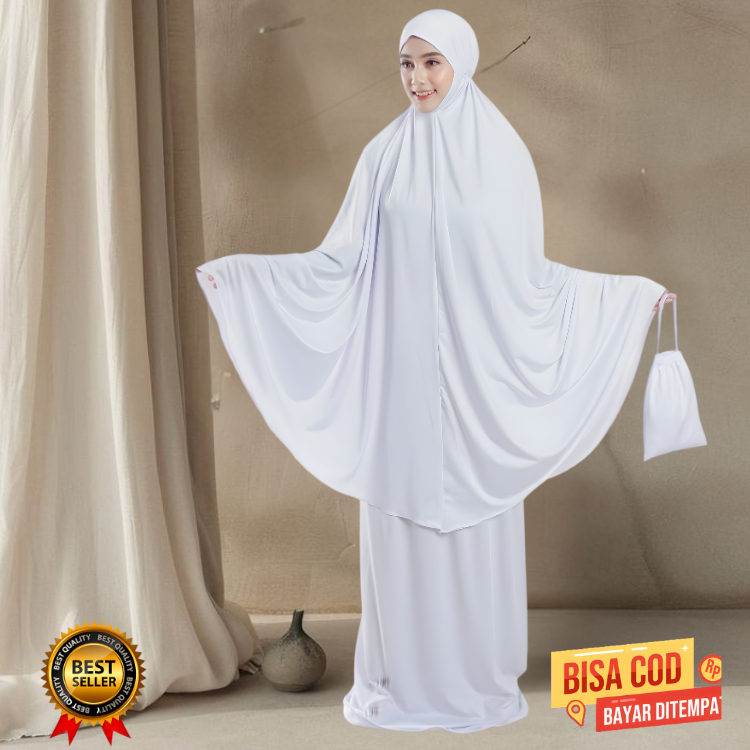 Mukena Jersey Malaysia Premium Khadijah 2025 Jumbo