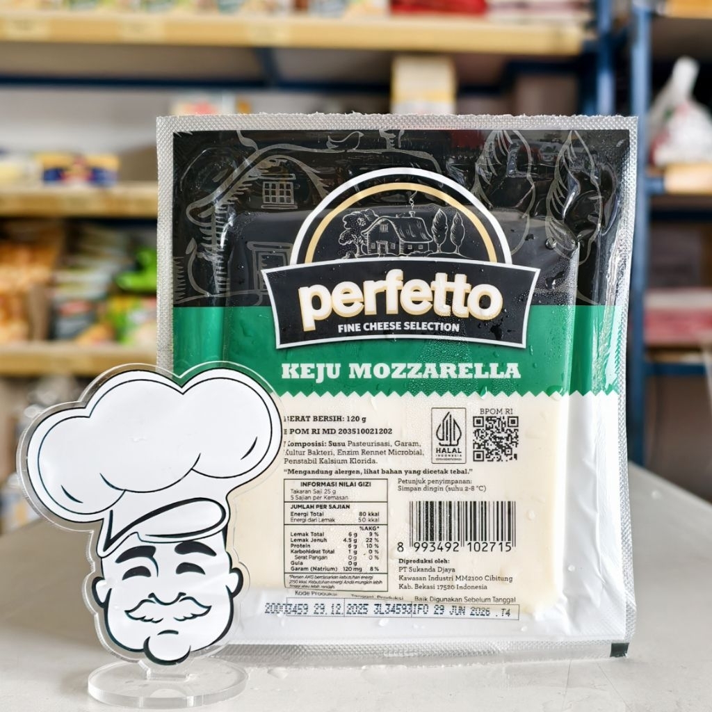 Keju Perfetto Mozarella 120Gr / Keju Mozarella Perfetto / Mozarella Cheese Perfetto