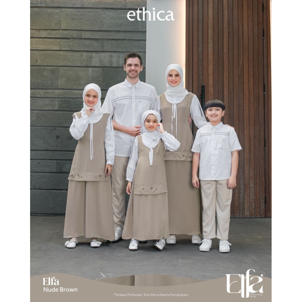 (COD) SARIMBIT ELFA NUDE BROWN BY ETHICA/ SARIMBIT KELUARGA/ GAMIS-KOKO/ COUPLE