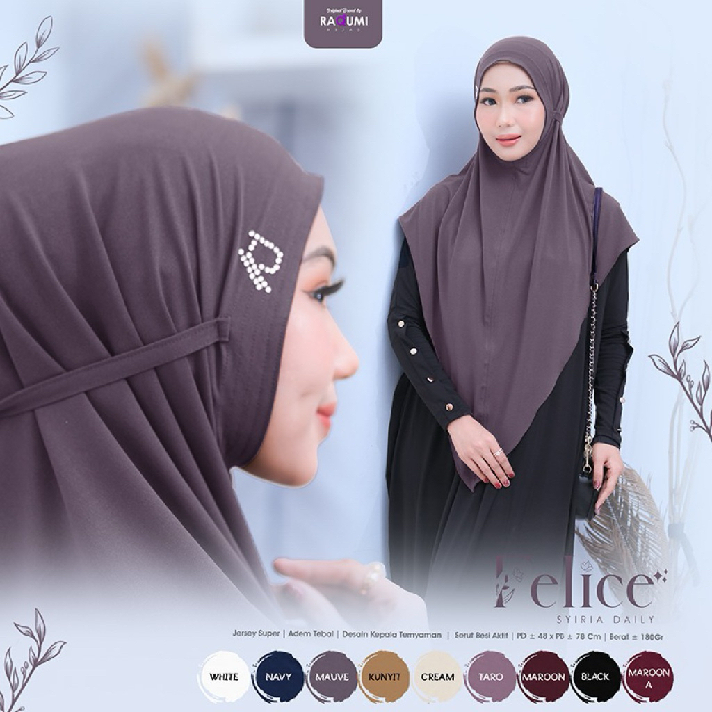 Jilbab Syiria Jilbab instan jilbab daily//Felice Daily ORI by Raqumi Hijab