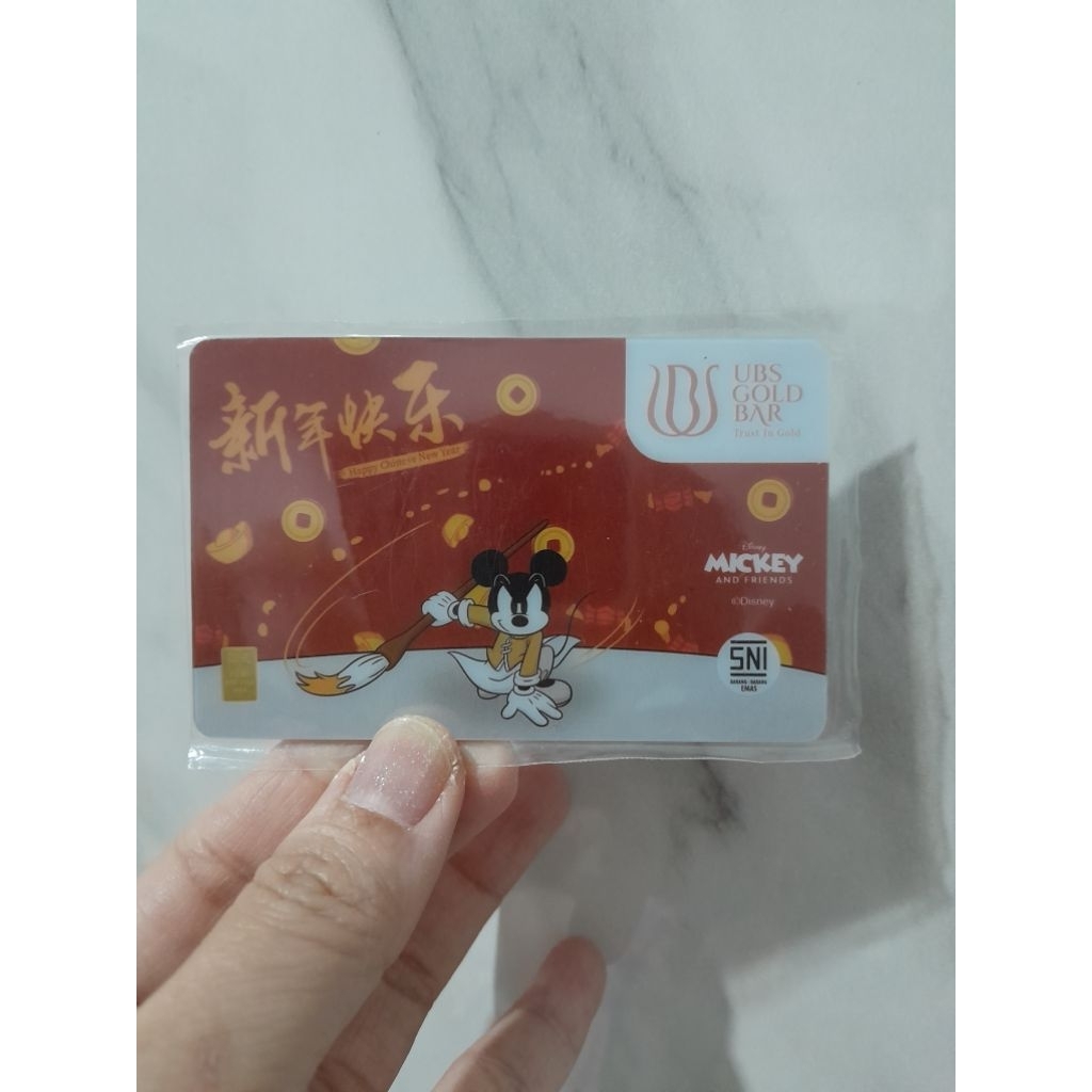 UBS Gold 0.1 gram disney mickey chinnese new year