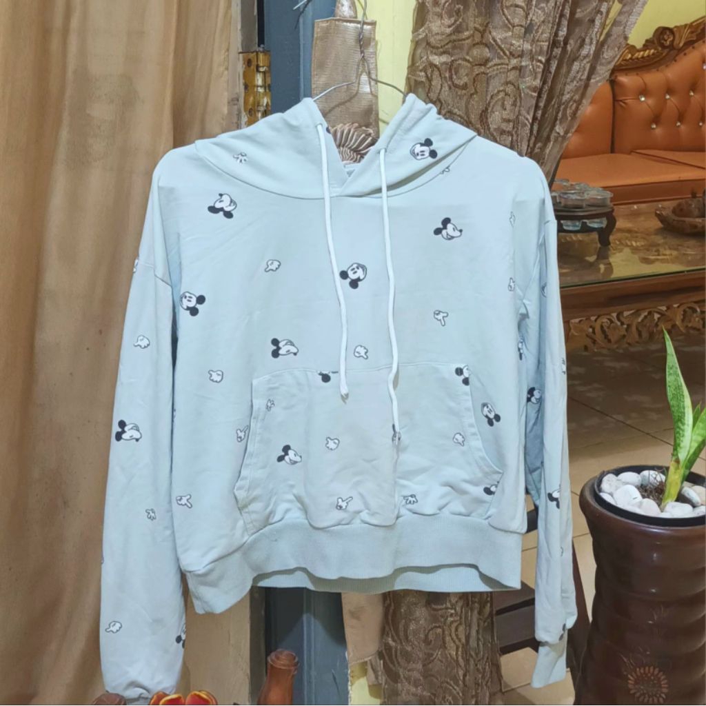 Hoodie wanita disney, hoodie disney, hoodie lucu, hoodie micky mouse, Preloved