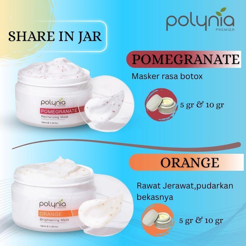 POLYNIA ORIGINAL BPOM,Masker wajah rasa botox | Vitamin C | Anti Aging | Pudarkan Bekas Jerawat | Sk