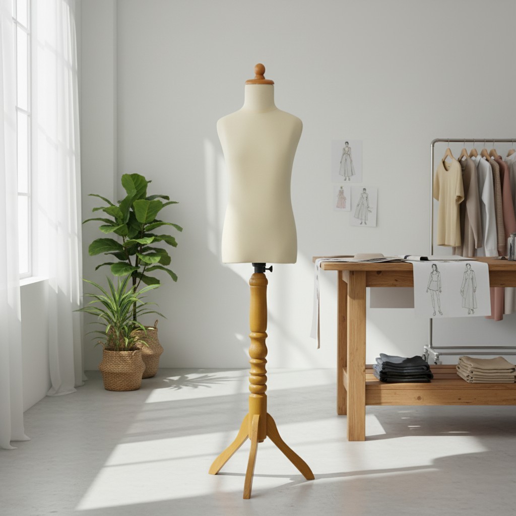 MANEKIN DM ANAK KREM KAKI KAYU display pakaian anak patung mannequin manekin anak full body untuk et