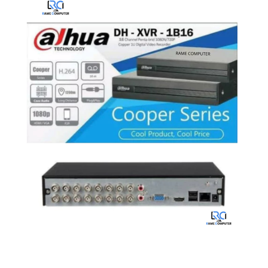 DVR XVR Dahua Cooper 16CH 1B16 H265+ 5in1 Wiz Sense