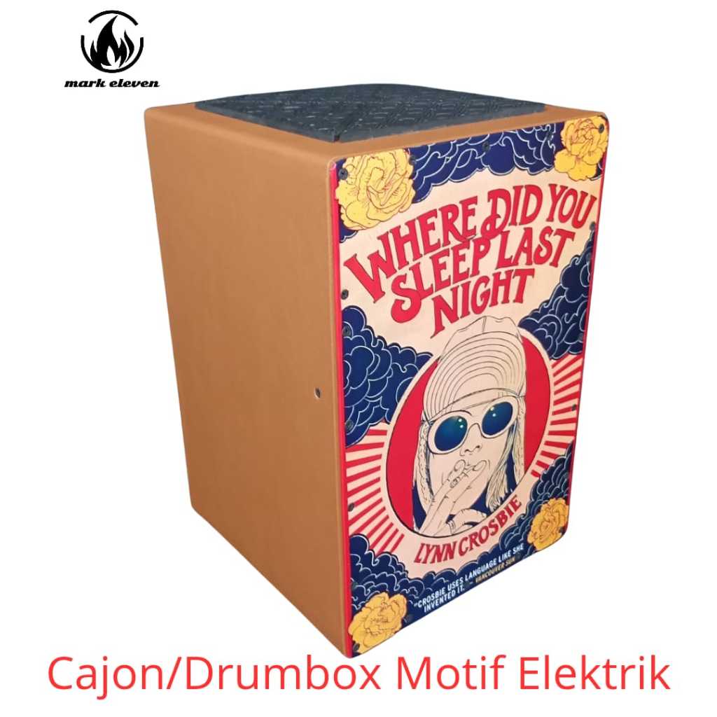 Cajon Akustik elektrik motif