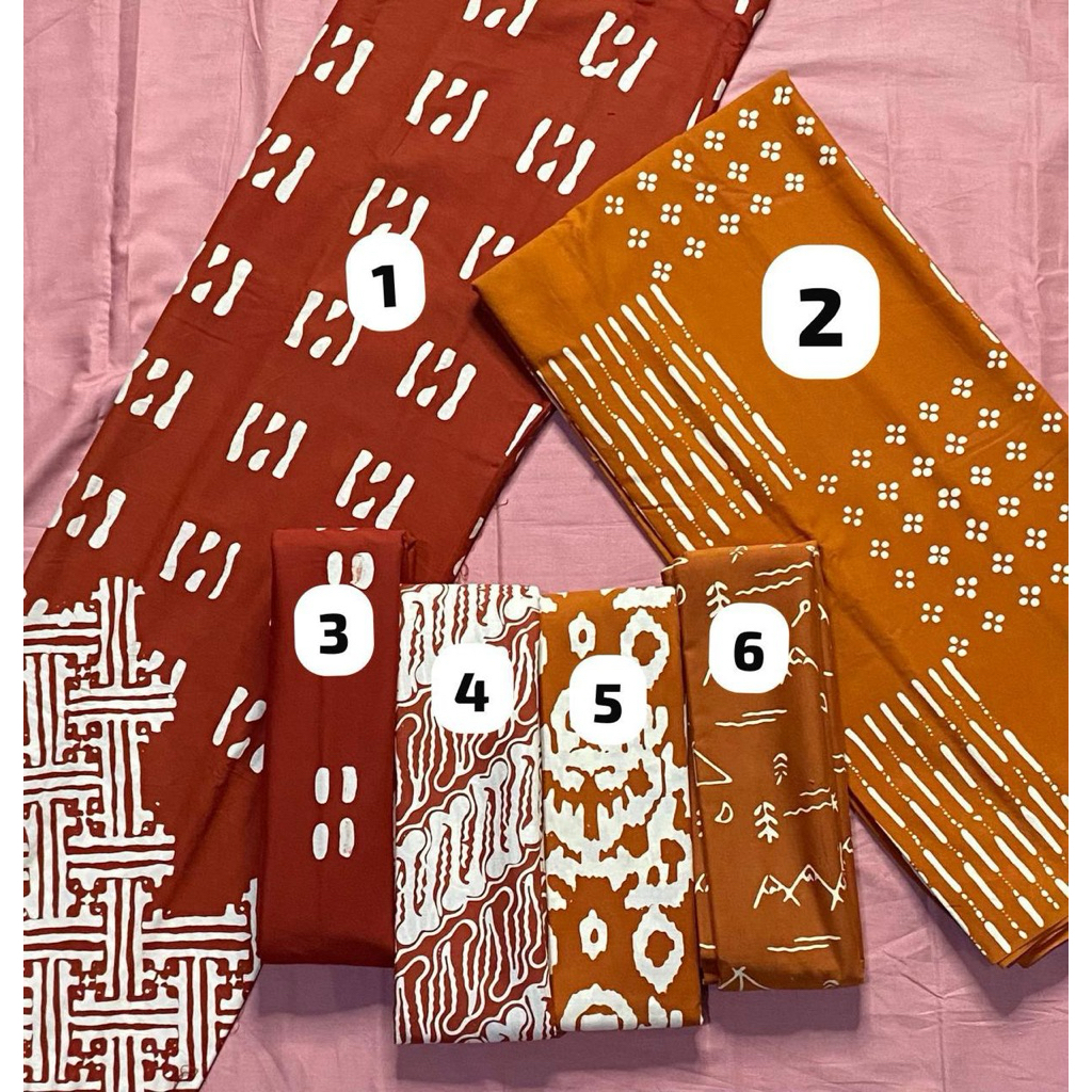 KAIN DAN SARUNG BATIK CAP 1WARNA (Series Orange) BATIK GARUTAN