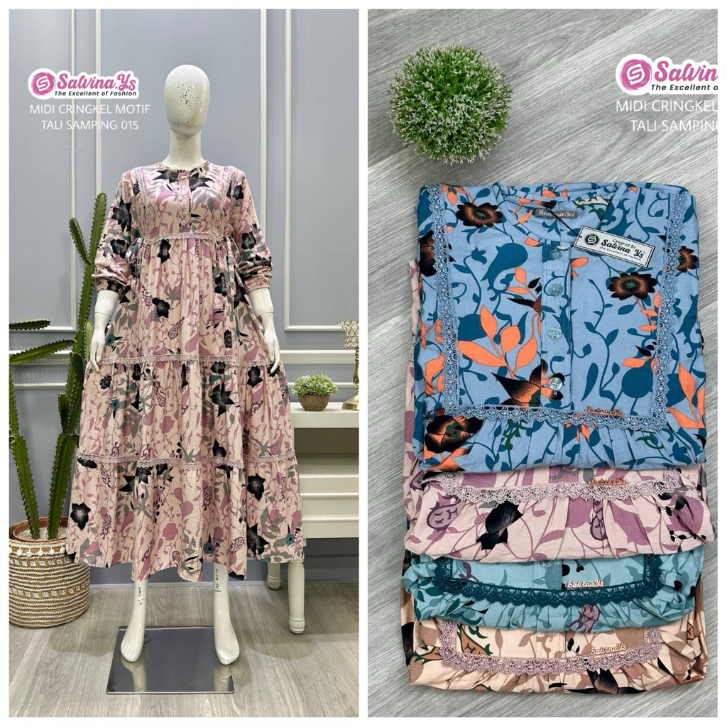 Gamis salvina terbaru paris jaguar cod/ wanita