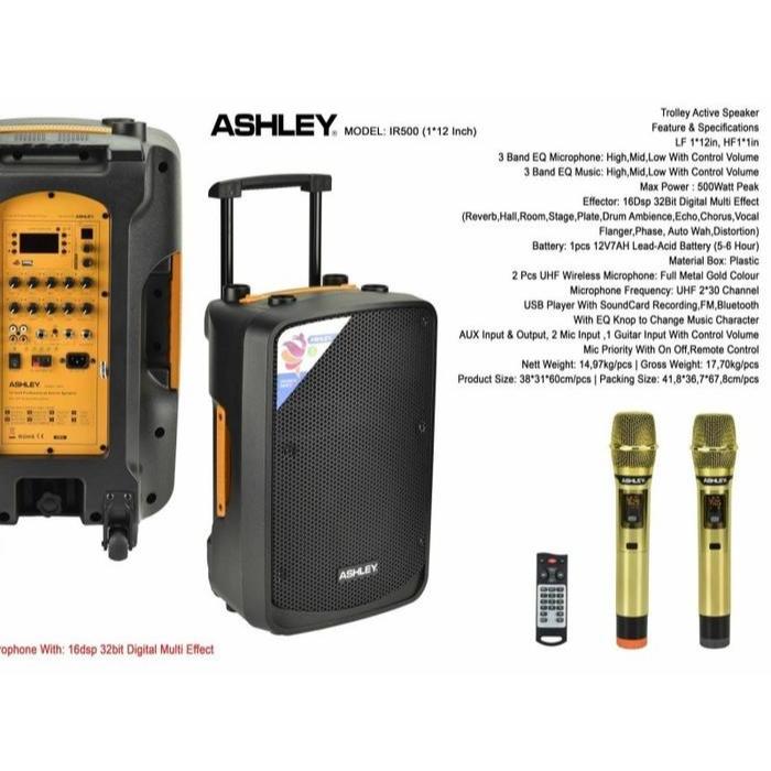 speaker portable ashley IR500 / IR 500 / IR-500 12 INCH ORIGINAL